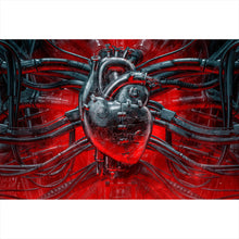 Lade das Bild in den Galerie-Viewer, Poster Herz aus Stahl Querformat