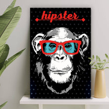 Lade das Bild in den Galerie-Viewer, Poster Hipster Monkey Hochformat