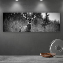 Lade das Bild in den Galerie-Viewer, Aluminiumbild Hirsch im Schottischen Winter Panorama