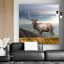 Lade das Bild in den Galerie-Viewer, Leinwandbild Hirsch in der Herbstzeit Quadrat
