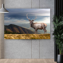 Lade das Bild in den Galerie-Viewer, Poster Hirsch in der Herbstzeit Querformat
