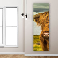 Lade das Bild in den Galerie-Viewer, Poster Hochland Rind am See Panorama Hoch