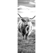 Lade das Bild in den Galerie-Viewer, Leinwandbild Schottisches Hochlandrind Panorama Hoch