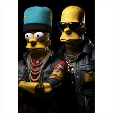 Lade das Bild in den Galerie-Viewer, Poster Homer und Freund Digital Art Hochformat