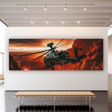 Lade das Bild in den Galerie-Viewer, Leinwandbild Hubschrauber im Einsatz Panorama