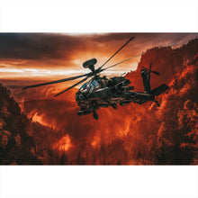 Lade das Bild in den Galerie-Viewer, Leinwandbild Hubschrauber im Einsatz Querformat