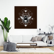 Lade das Bild in den Galerie-Viewer, Poster Hummel im Boho-Style Quadrat