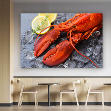 Lade das Bild in den Galerie-Viewer, Acrylglasbild Hummer auf Eis Querformat