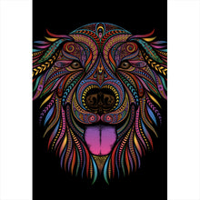 Lade das Bild in den Galerie-Viewer, Poster Hund aus bunten Mustern Hochformat