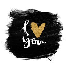 Lade das Bild in den Galerie-Viewer, Poster I Love You im Grunge Style Quadrat
