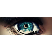 Lade das Bild in den Galerie-Viewer, Leinwandbild Auge Digital Art Panorama