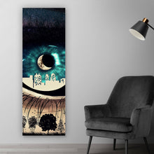 Lade das Bild in den Galerie-Viewer, Leinwandbild Auge Digital Art Panorama Hoch