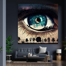 Lade das Bild in den Galerie-Viewer, Leinwandbild Auge Digital Art Quadrat