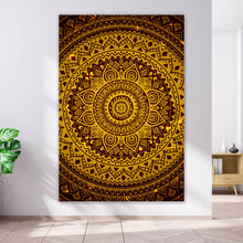 Lade das Bild in den Galerie-Viewer, Leinwandbild Mandala Indische Ornamente Hochformat