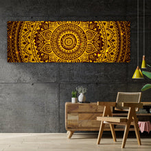 Lade das Bild in den Galerie-Viewer, Leinwandbild Mandala Indische Ornamente Panorama