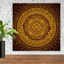 Lade das Bild in den Galerie-Viewer, Leinwandbild Mandala Indische Ornamente Quadrat