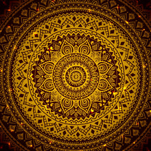 Lade das Bild in den Galerie-Viewer, Leinwandbild Mandala Indische Ornamente Quadrat