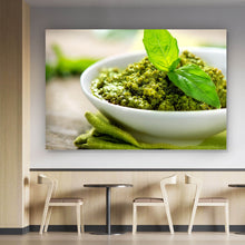 Lade das Bild in den Galerie-Viewer, Aluminiumbild gebürstet Italian Pesto Querformat