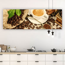 Lade das Bild in den Galerie-Viewer, Aluminiumbild Kaffee Zeit Panorama