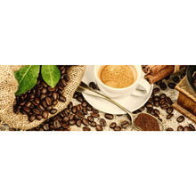 Lade das Bild in den Galerie-Viewer, Aluminiumbild gebürstet Kaffee Zeit Panorama