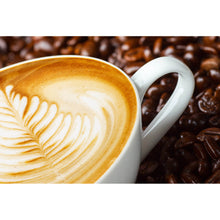 Lade das Bild in den Galerie-Viewer, Poster Kaffeetasse mit Bohnen Querformat