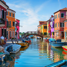 Lade das Bild in den Galerie-Viewer, Poster Kanal in Venedig Quadrat