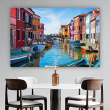 Lade das Bild in den Galerie-Viewer, Leinwandbild Kanal in Venedig Querformat