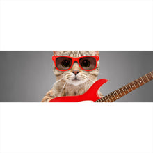 Lade das Bild in den Galerie-Viewer, Poster Katze mit Gitarre Panorama