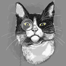 Lade das Bild in den Galerie-Viewer, Spannrahmenbild Katze mit Monokel Quadrat