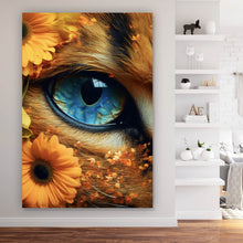 Lade das Bild in den Galerie-Viewer, Spannrahmenbild Katzenauge Digital Art Hochformat