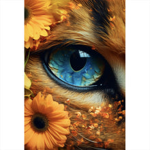 Lade das Bild in den Galerie-Viewer, Spannrahmenbild Katzenauge Digital Art Hochformat