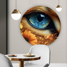 Lade das Bild in den Galerie-Viewer, Aluminiumbild Katzenauge Digital Art Kreis