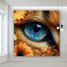 Lade das Bild in den Galerie-Viewer, Spannrahmenbild Katzenauge Digital Art Quadrat