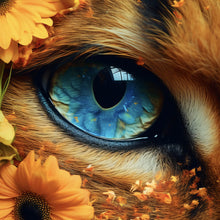 Lade das Bild in den Galerie-Viewer, Spannrahmenbild Katzenauge Digital Art Quadrat
