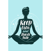 Lade das Bild in den Galerie-Viewer, Poster Keep calm and meditate Hochformat