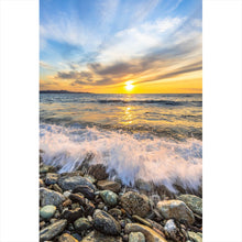 Lade das Bild in den Galerie-Viewer, Leinwandbild Kiesstrand in Korsika Hochformat