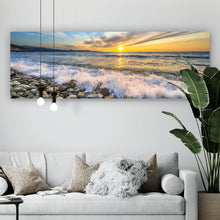 Lade das Bild in den Galerie-Viewer, Spannrahmenbild Kiesstrand in Korsika Panorama