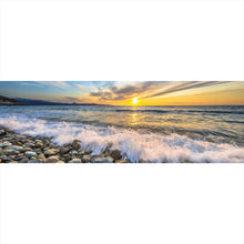 Lade das Bild in den Galerie-Viewer, Leinwandbild Kiesstrand in Korsika Panorama