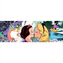 Lade das Bild in den Galerie-Viewer, Aluminiumbild gebürstet Kiss different Pop Art Panorama