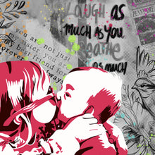 Lade das Bild in den Galerie-Viewer, Poster Kissing Kids Pop Art Quadrat