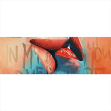 Lade das Bild in den Galerie-Viewer, Acrylglasbild Küssende Lippen Street Art Panorama