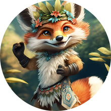 Lade das Bild in den Galerie-Viewer, Aluminiumbild Kleiner Fuchs Hawaii Digital Art Kreis