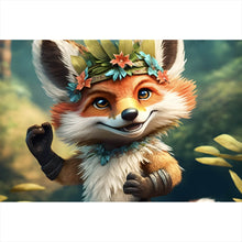 Lade das Bild in den Galerie-Viewer, Leinwandbild Kleiner Fuchs Hawaii Digital Art Querformat