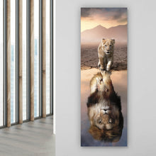 Lade das Bild in den Galerie-Viewer, Poster Kleiner Löwe Motivation Panorama Hoch