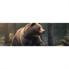 Lade das Bild in den Galerie-Viewer, Poster Kletternder Bär im Wald Panorama
