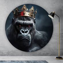 Lade das Bild in den Galerie-Viewer, Aluminiumbild König der Gorillas Kreis
