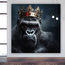 Lade das Bild in den Galerie-Viewer, Leinwandbild König der Gorillas Quadrat