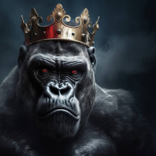 Lade das Bild in den Galerie-Viewer, Leinwandbild König der Gorillas Quadrat