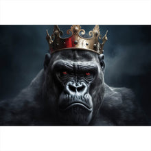 Lade das Bild in den Galerie-Viewer, Aluminiumbild König der Gorillas Querformat