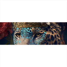 Lade das Bild in den Galerie-Viewer, Aluminiumbild gebürstet König der Leoparden Panorama